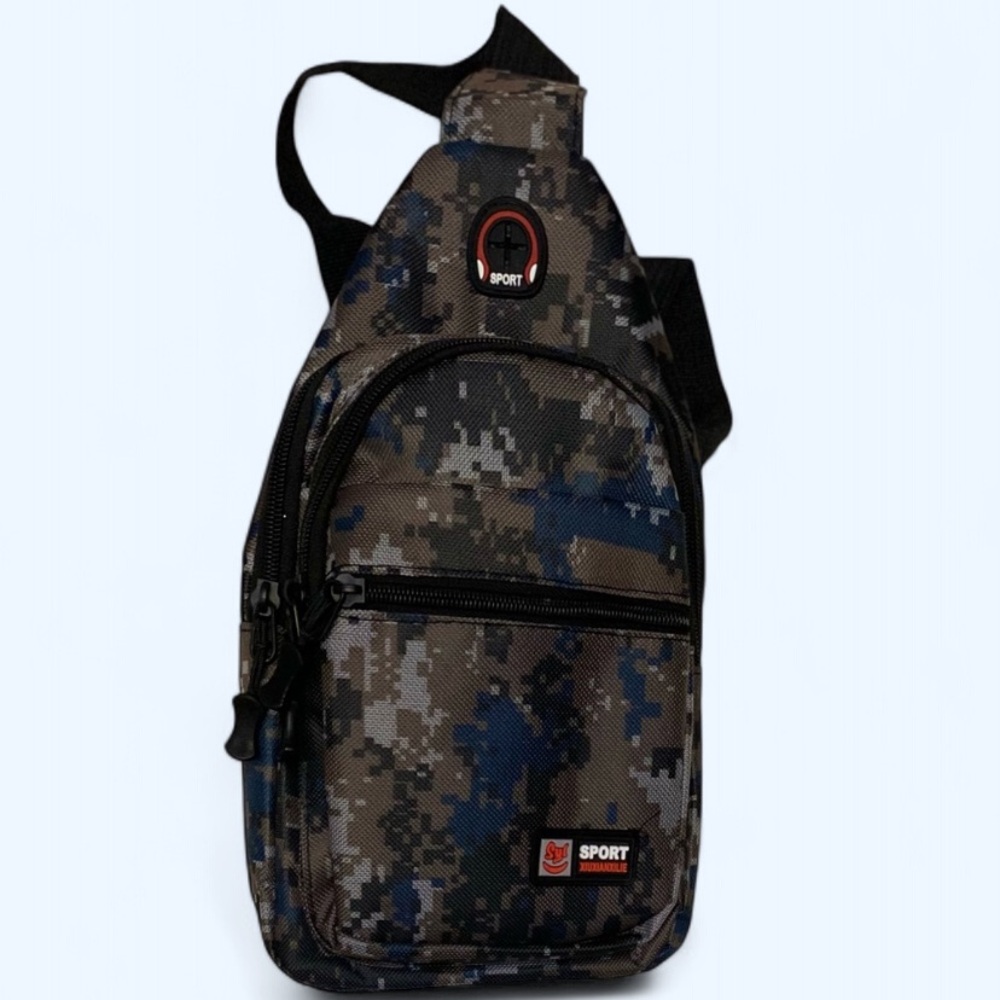 Crossbody Sports Black and Brown Backpack Durable and Stylish